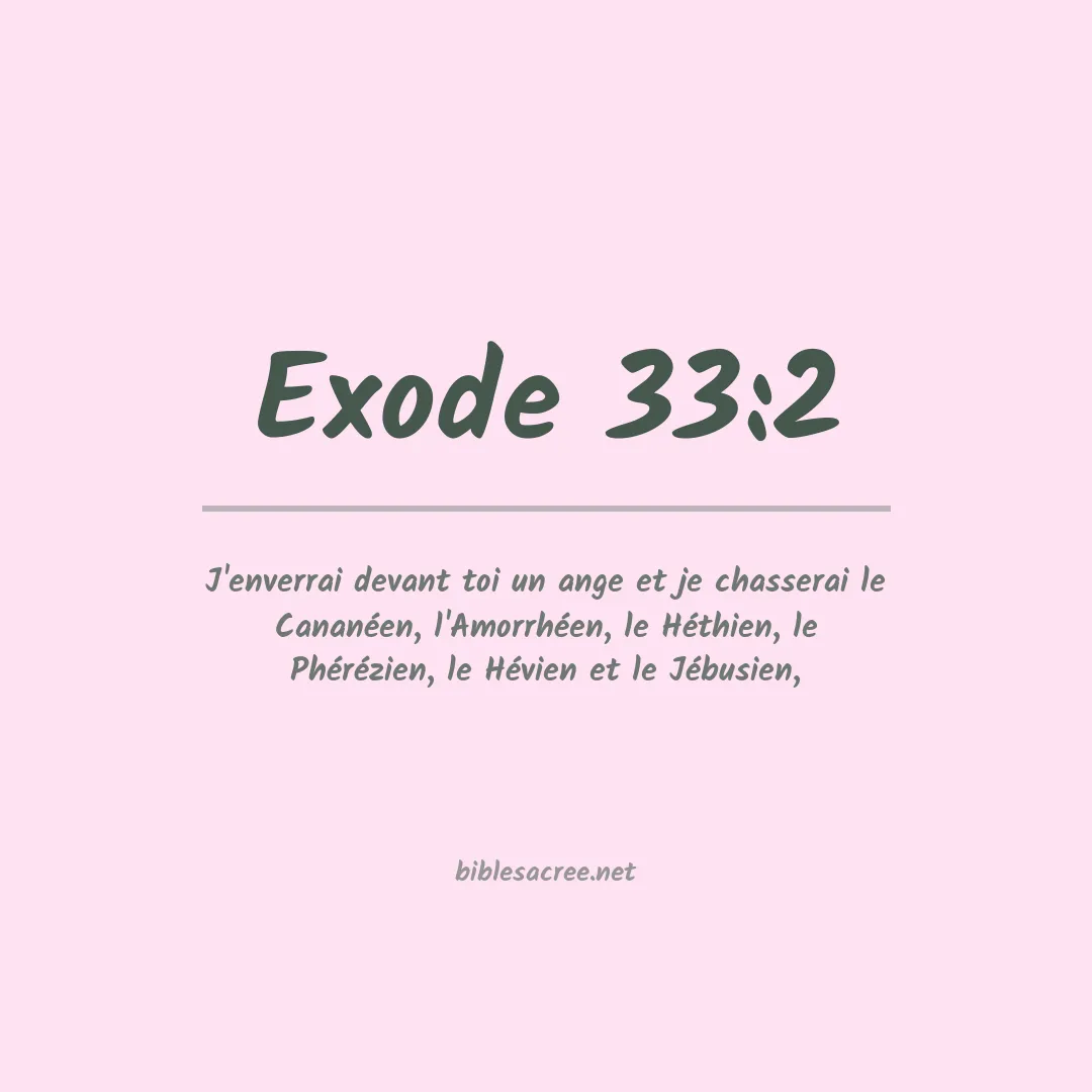 Exode - 33:2