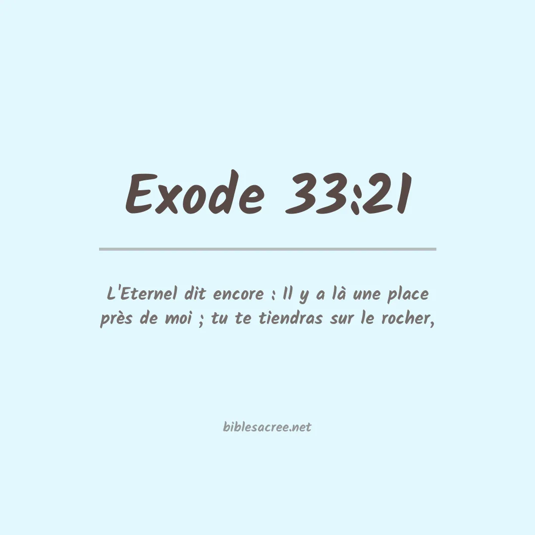 Exode - 33:21