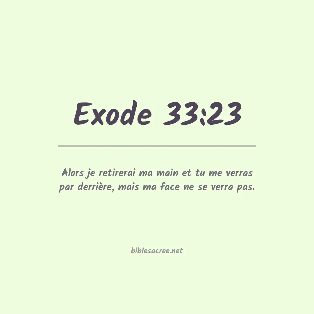 Exode - 33:23