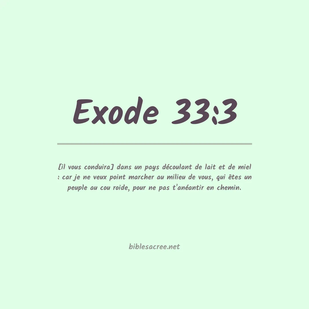 Exode - 33:3
