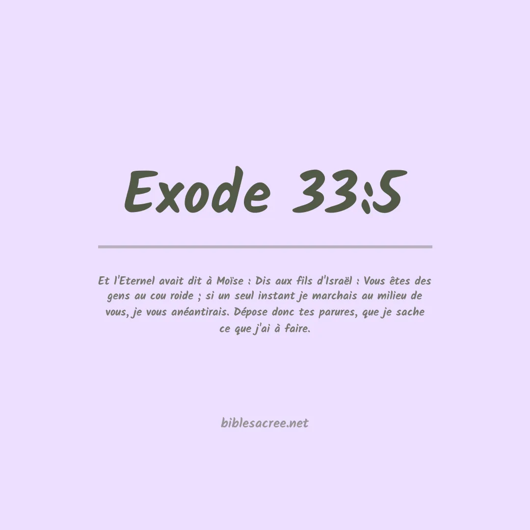 Exode - 33:5