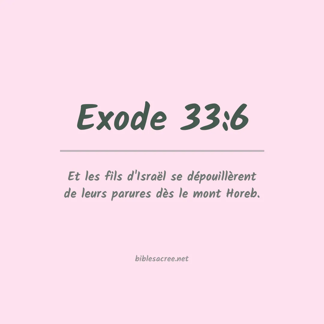 Exode - 33:6
