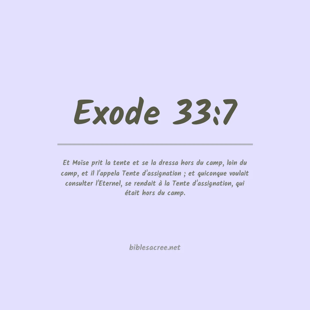 Exode - 33:7
