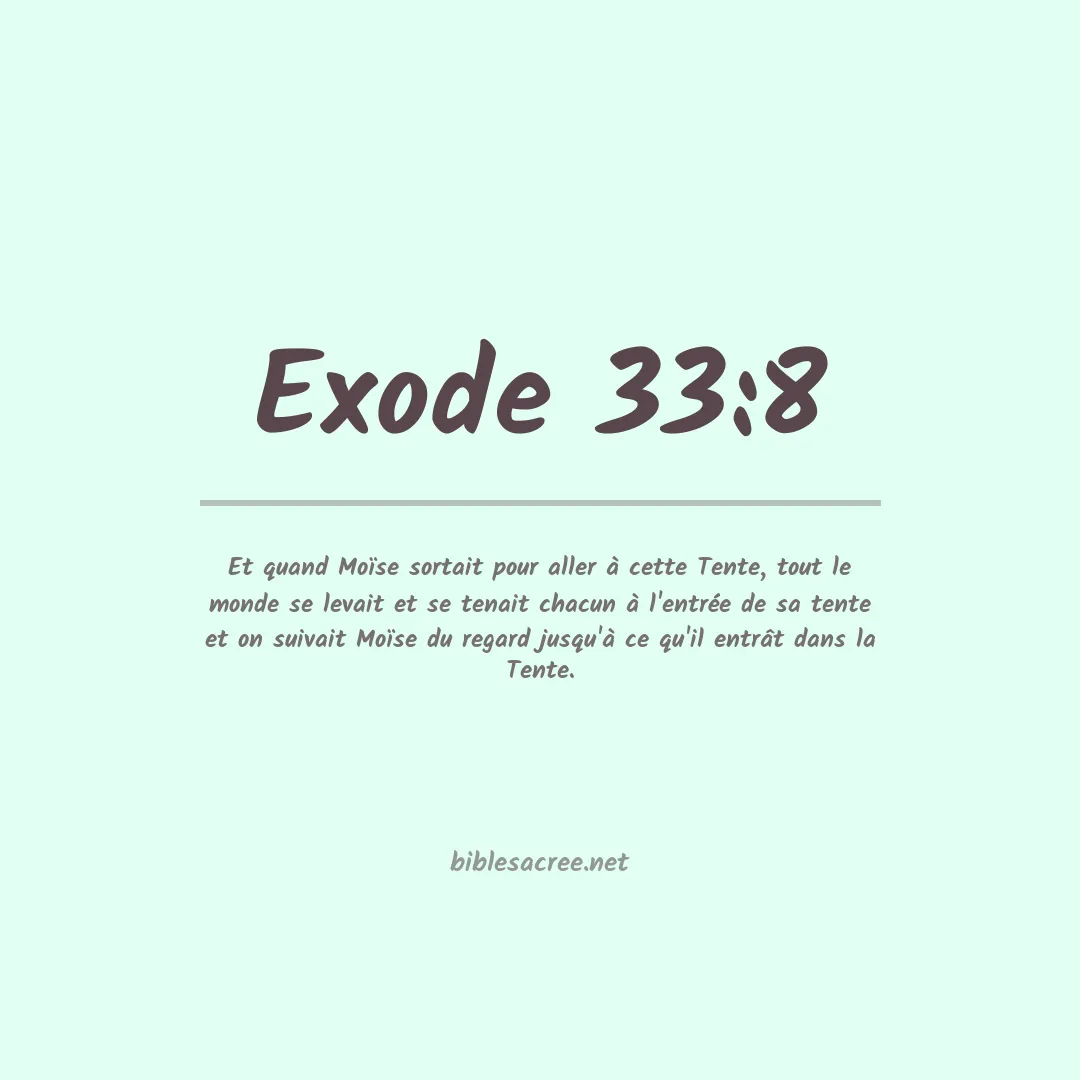 Exode - 33:8