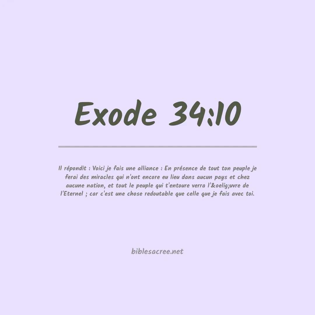 Exode - 34:10