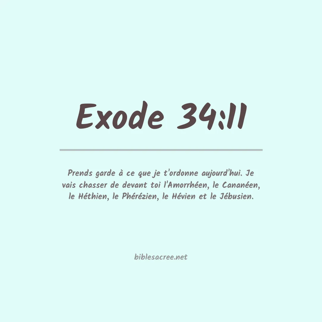 Exode - 34:11