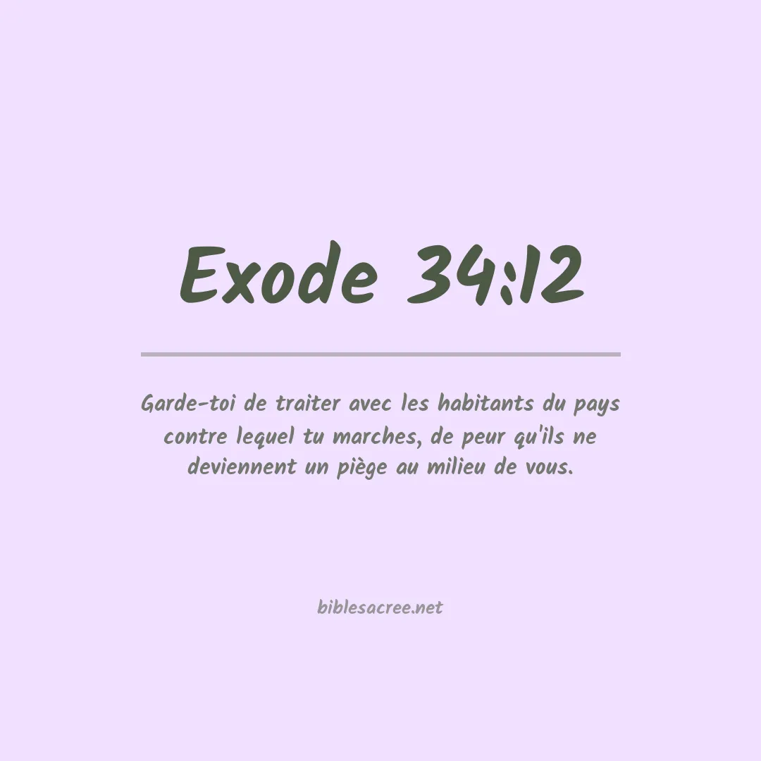 Exode - 34:12