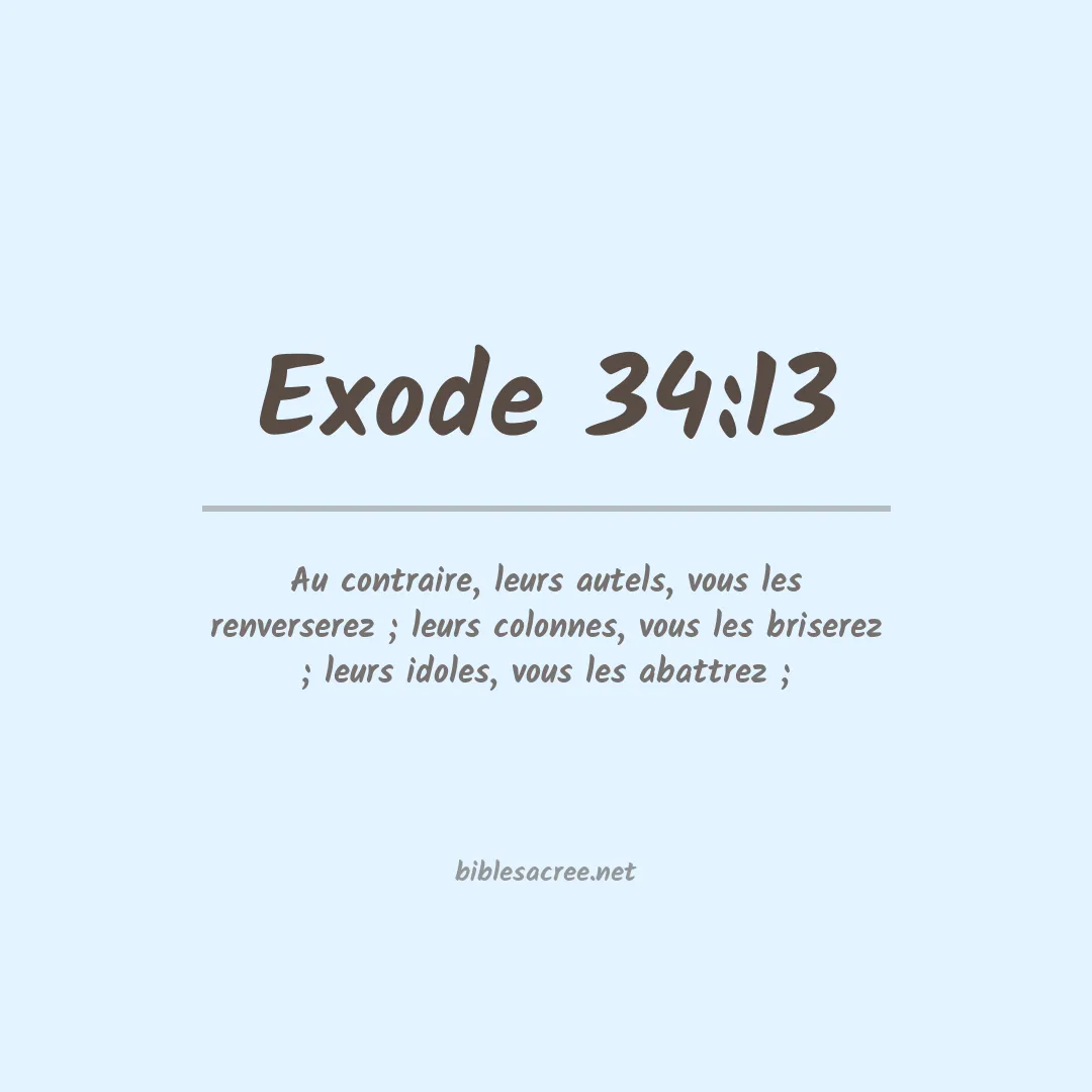 Exode - 34:13