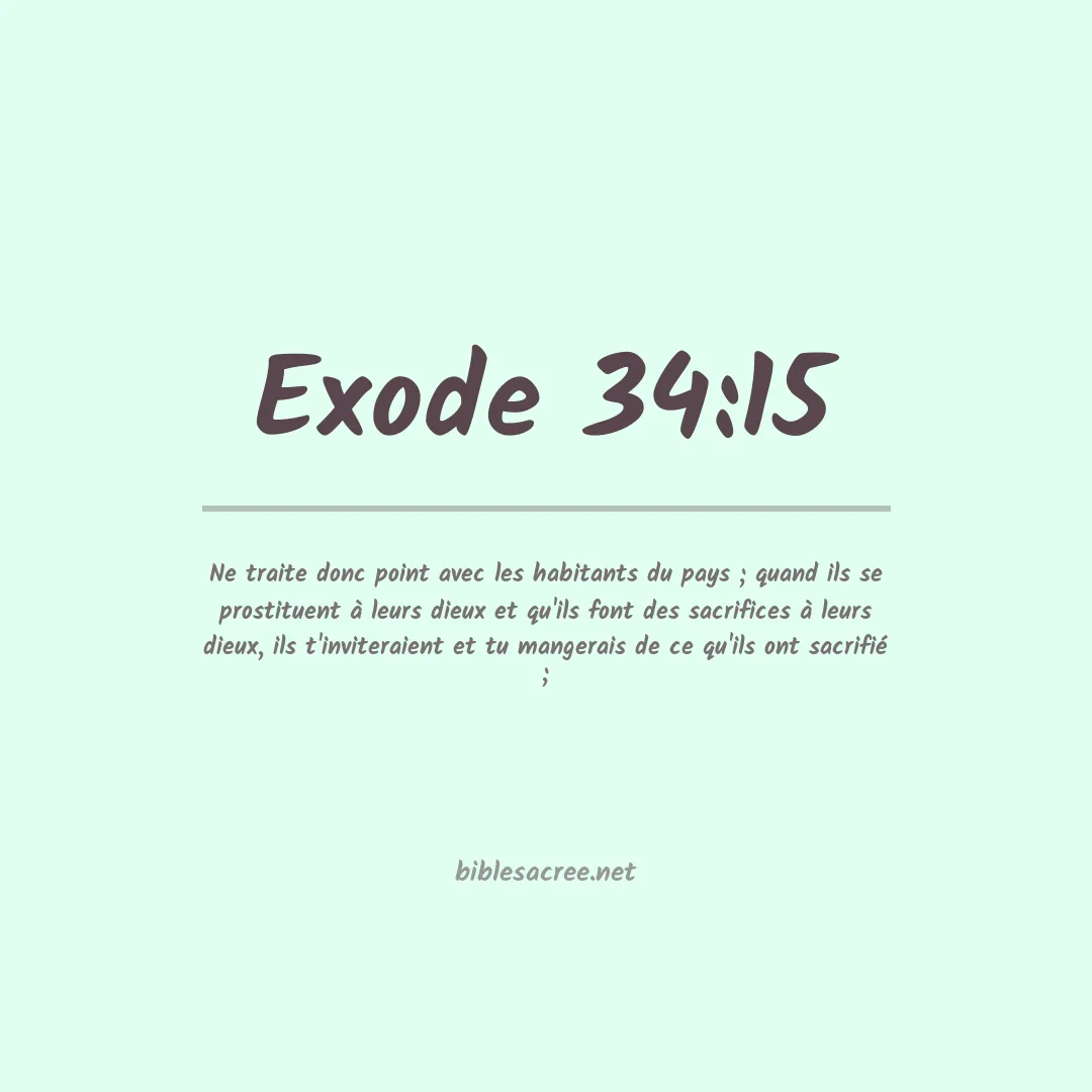 Exode - 34:15