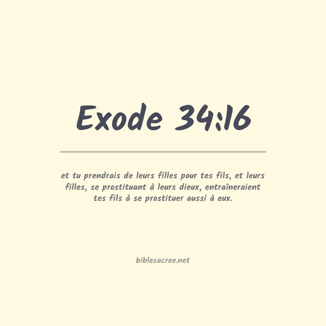 Exode - 34:16