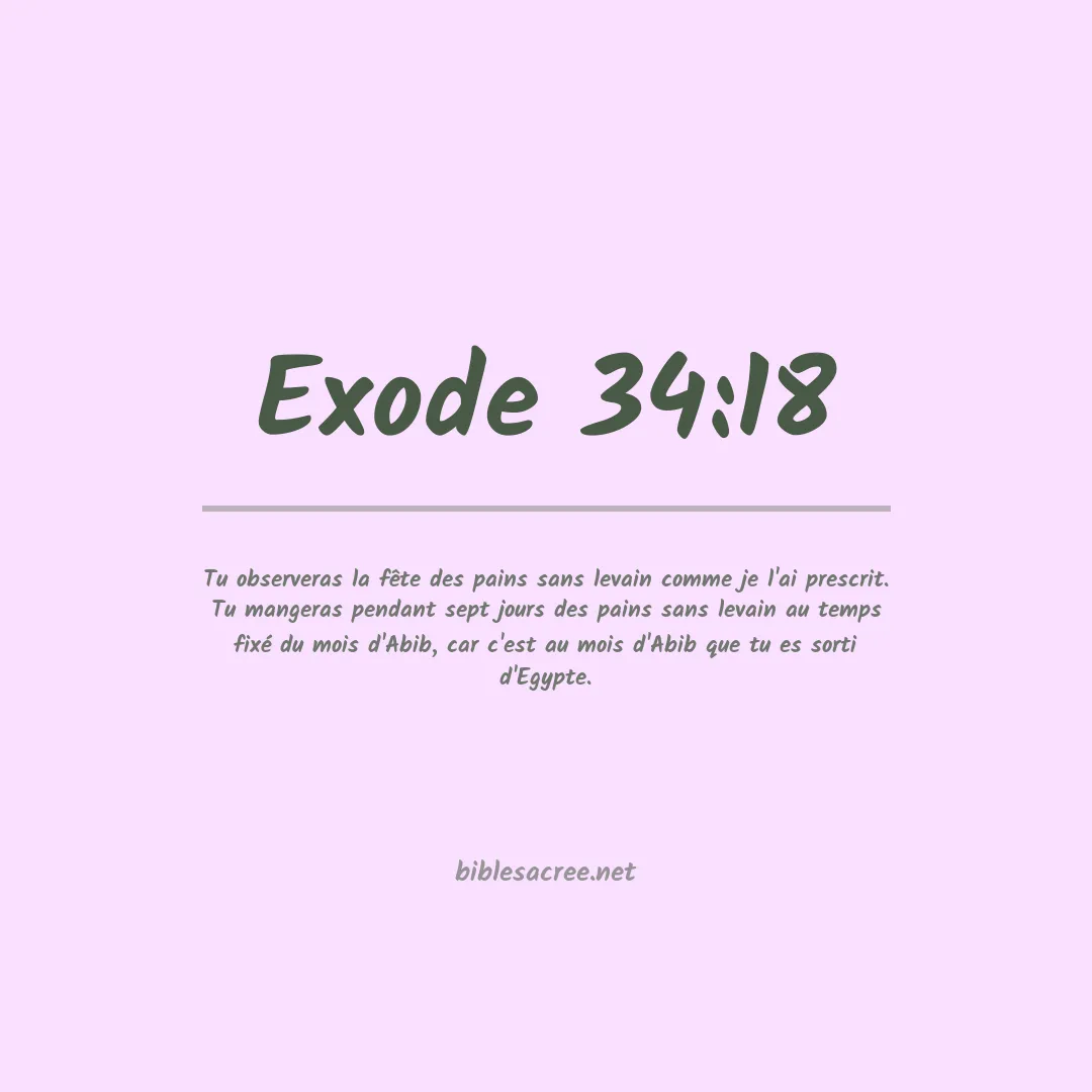 Exode - 34:18