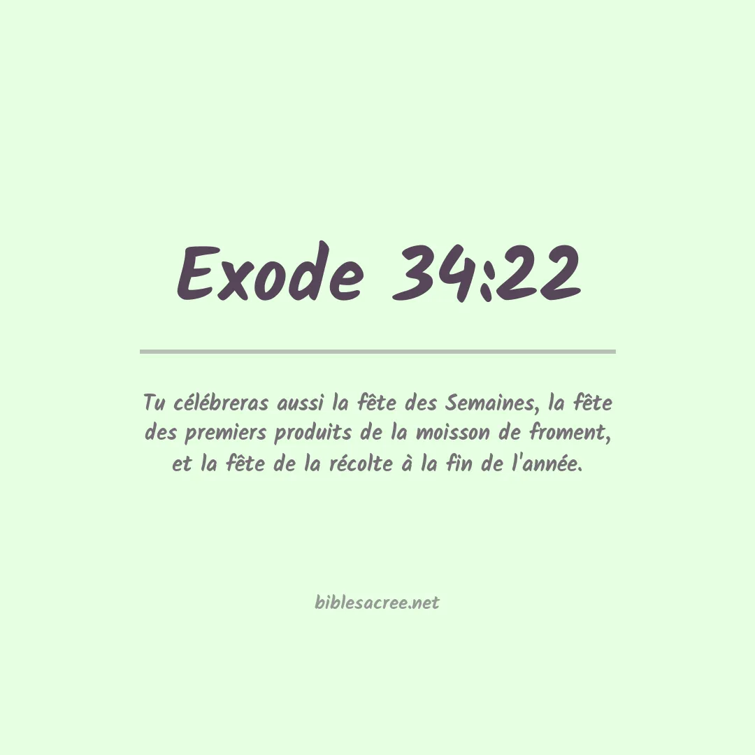 Exode - 34:22