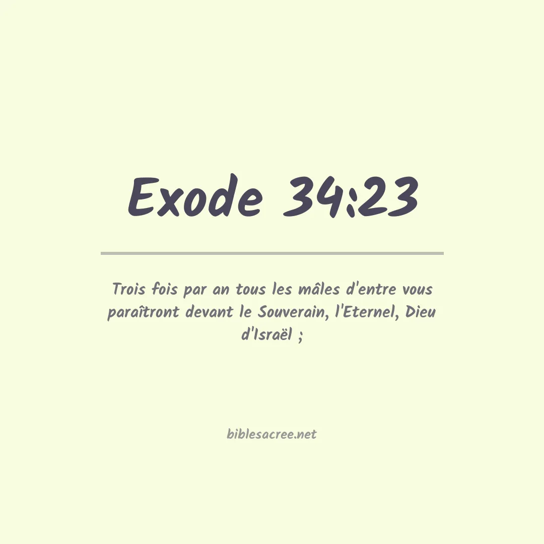 Exode - 34:23