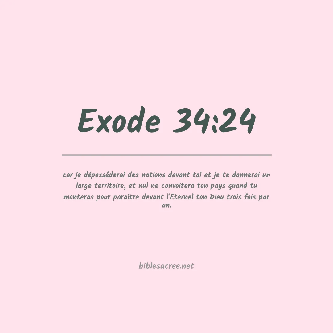 Exode - 34:24