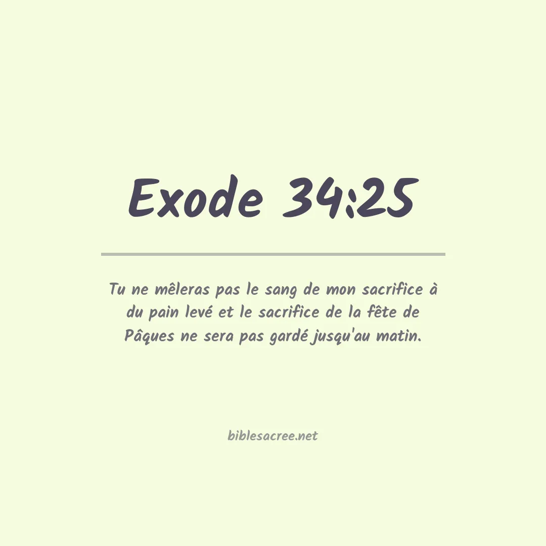 Exode - 34:25