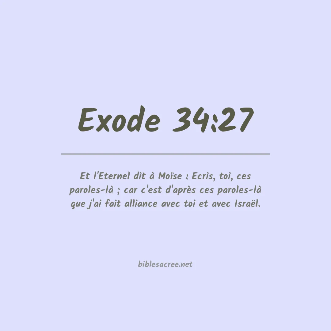 Exode - 34:27