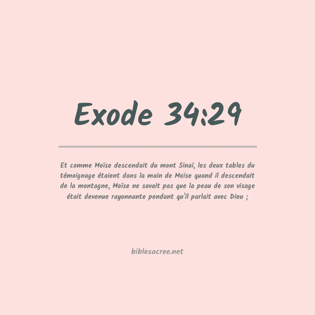Exode - 34:29