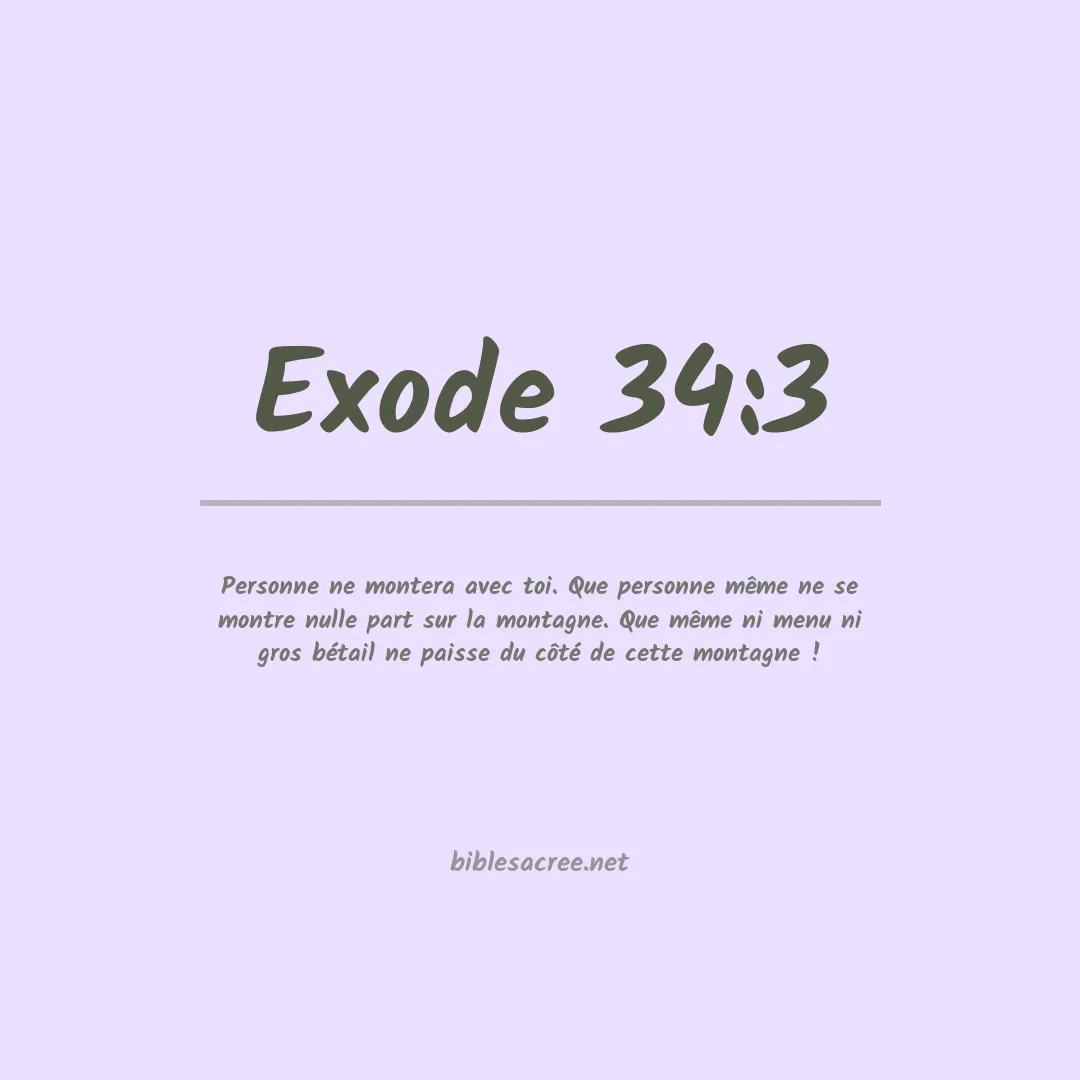 Exode - 34:3