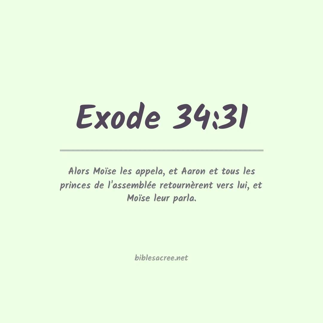 Exode - 34:31