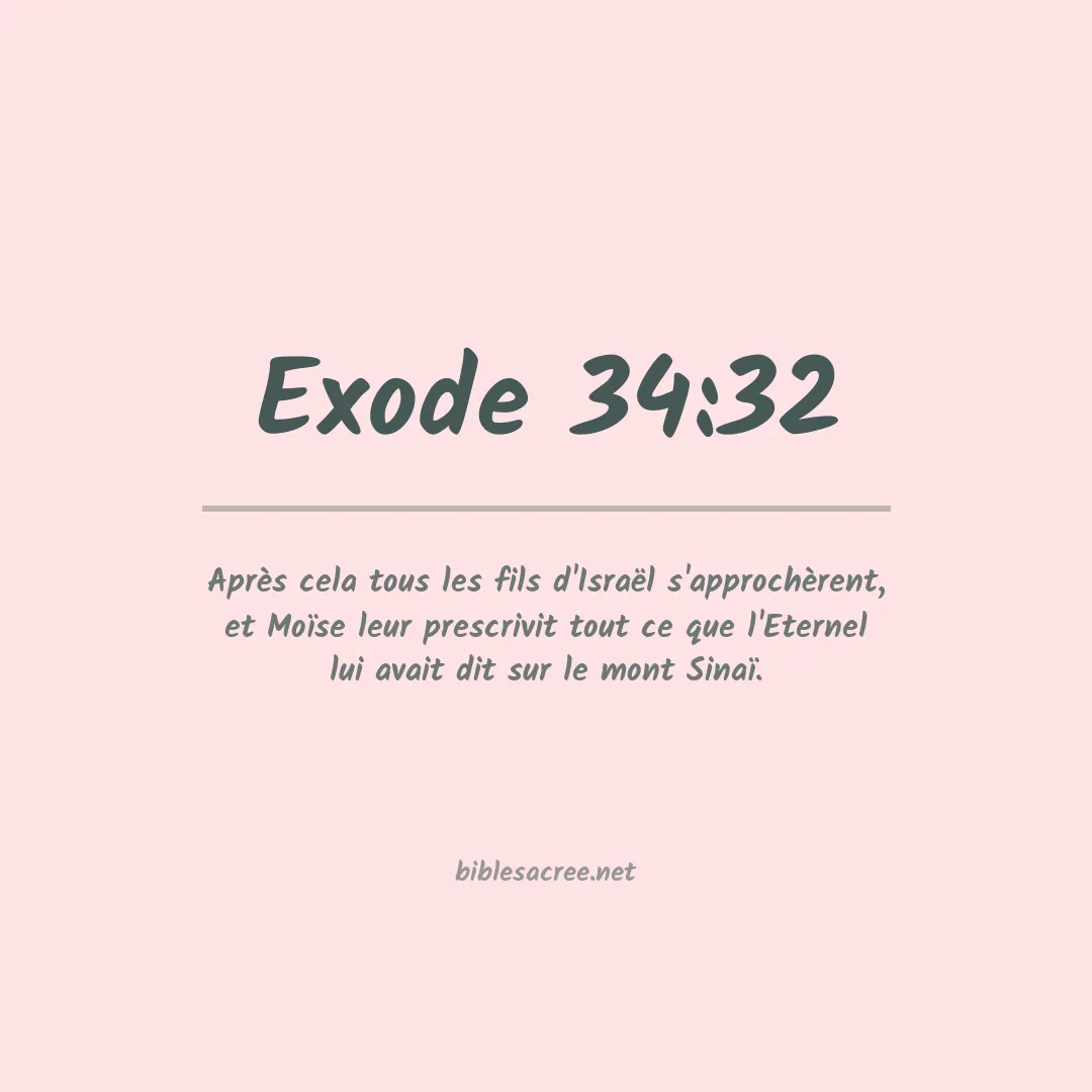 Exode - 34:32