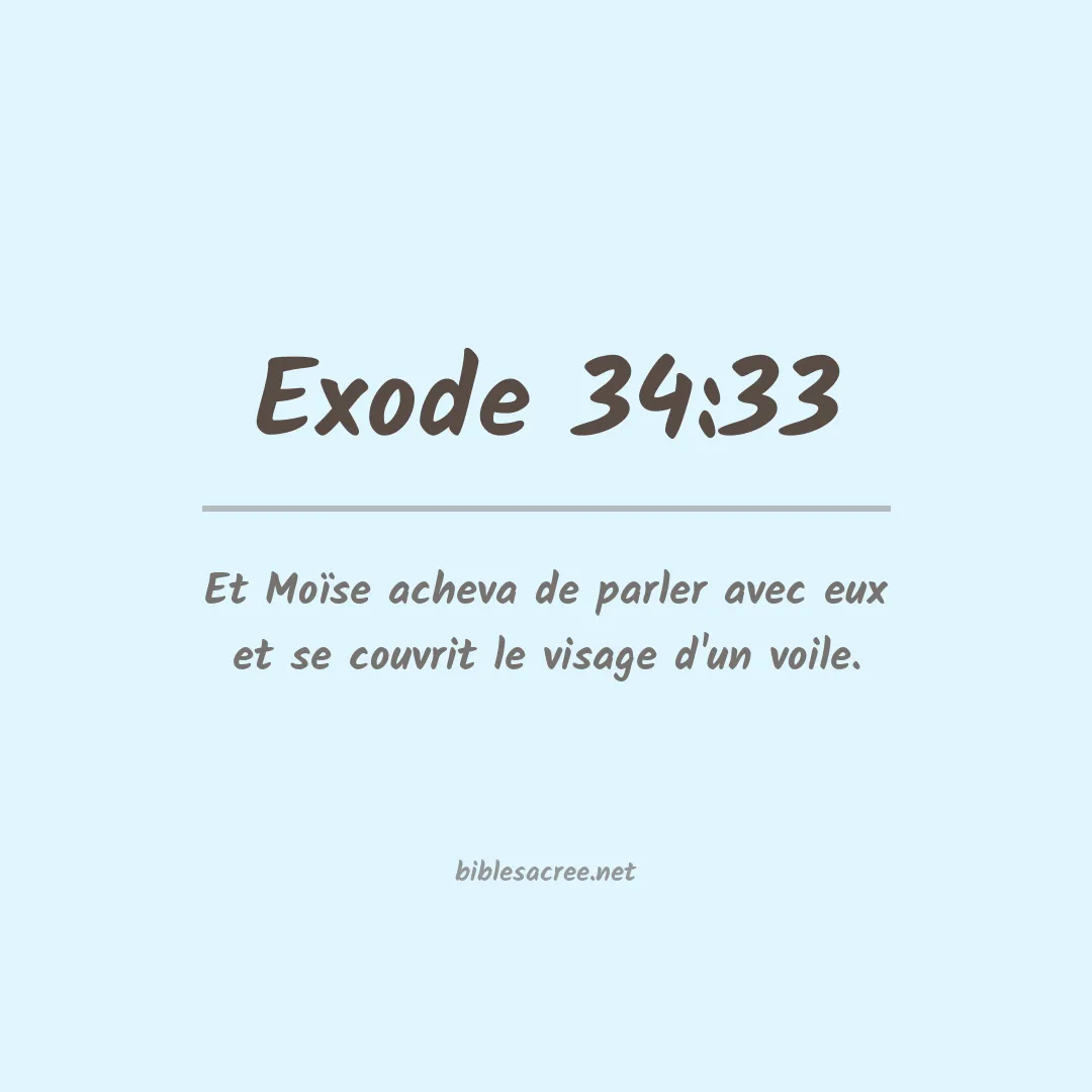 Exode - 34:33