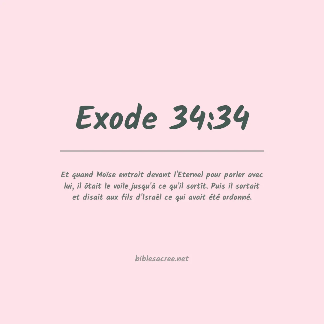 Exode - 34:34
