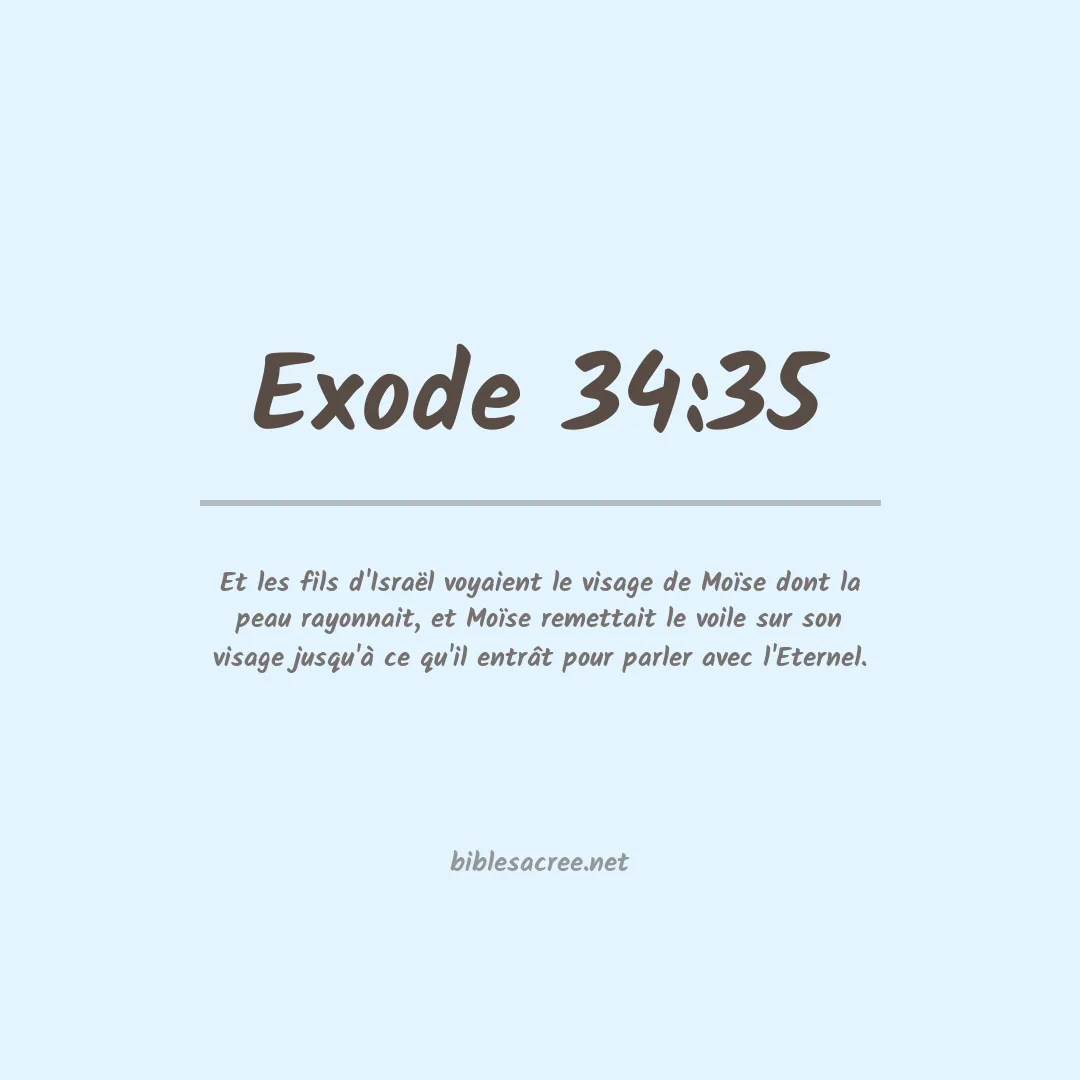 Exode - 34:35