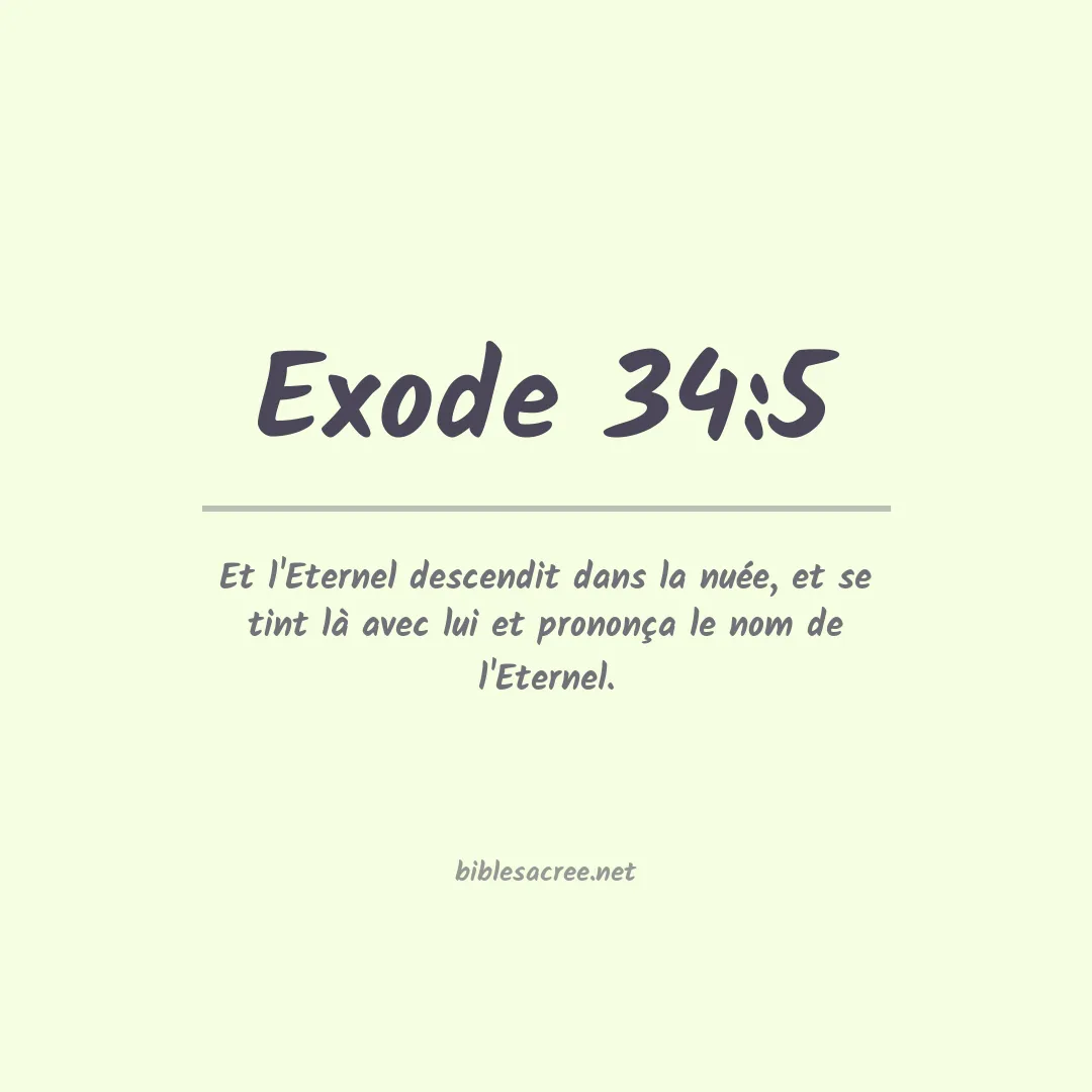 Exode - 34:5