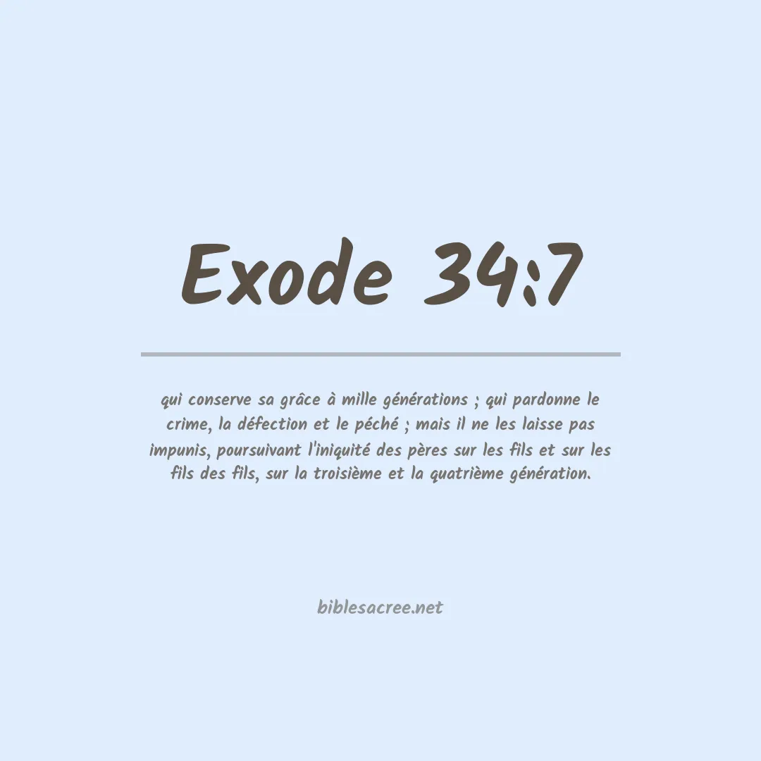Exode - 34:7