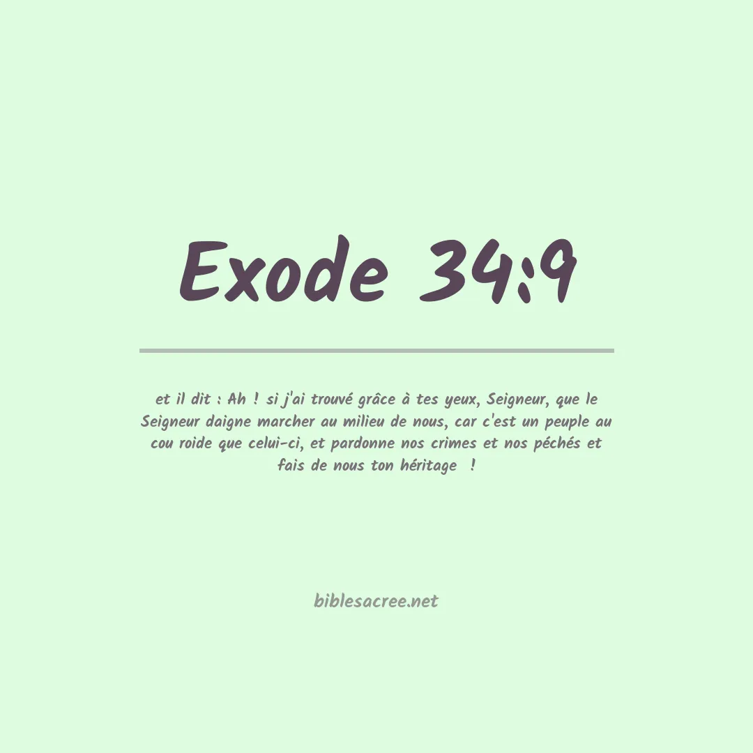 Exode - 34:9