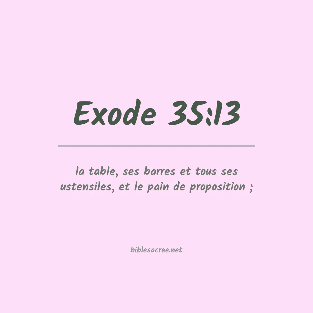 Exode - 35:13