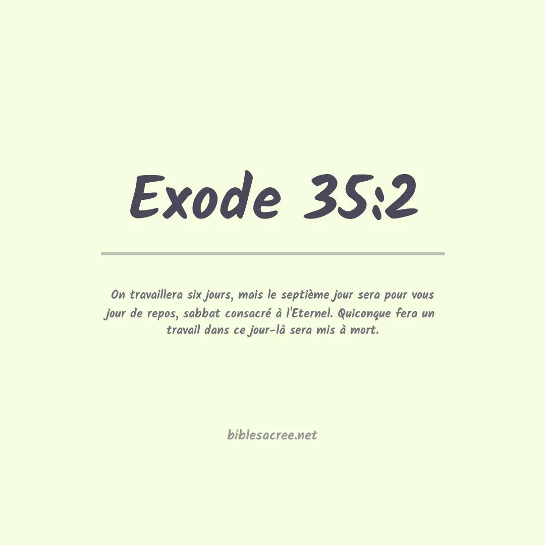 Exode - 35:2