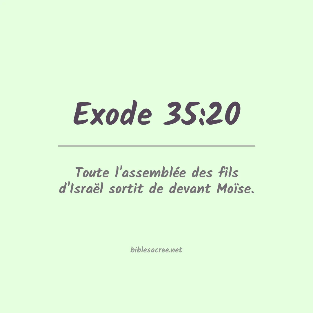 Exode - 35:20
