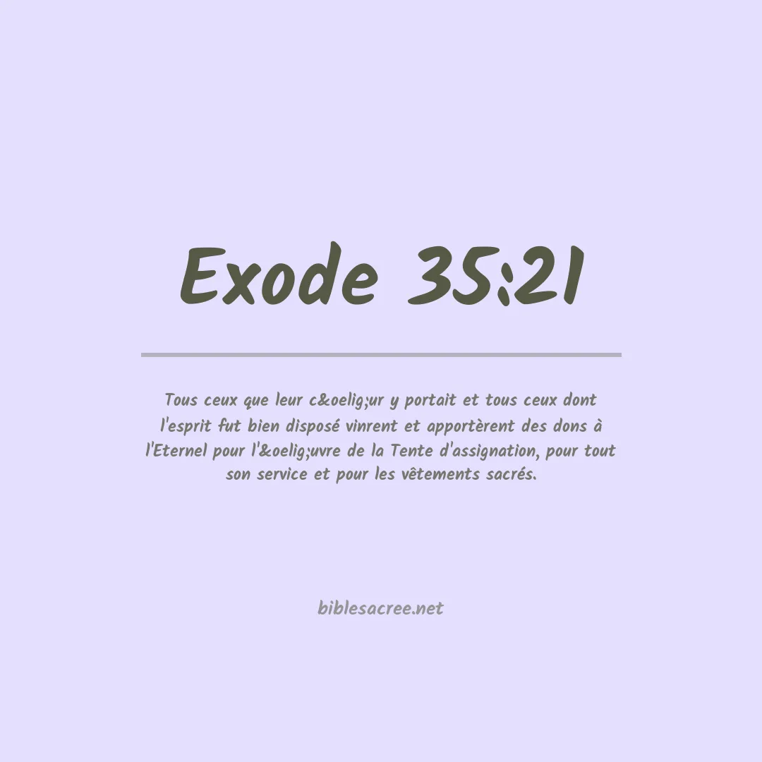 Exode - 35:21