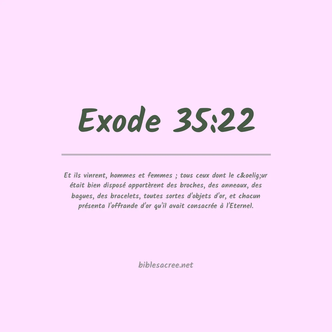 Exode - 35:22