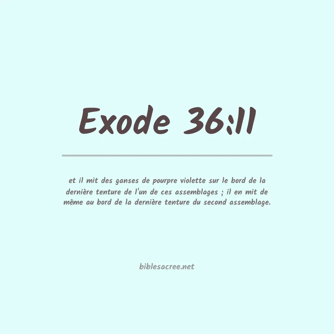 Exode - 36:11