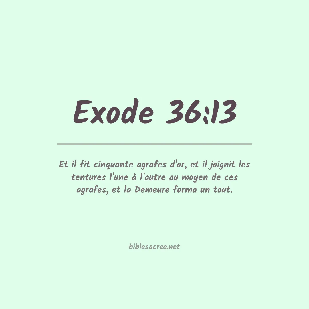 Exode - 36:13