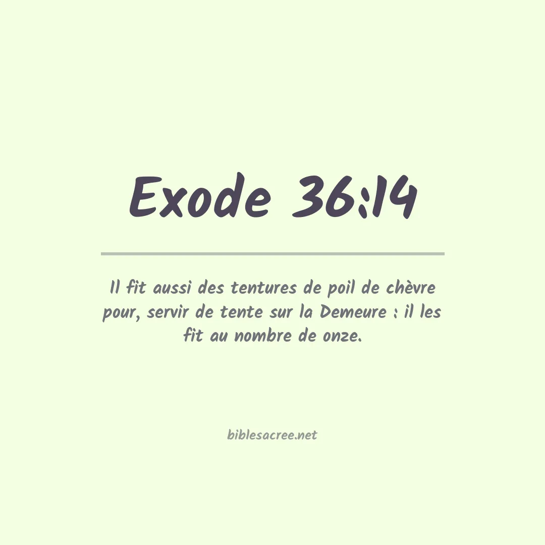 Exode - 36:14