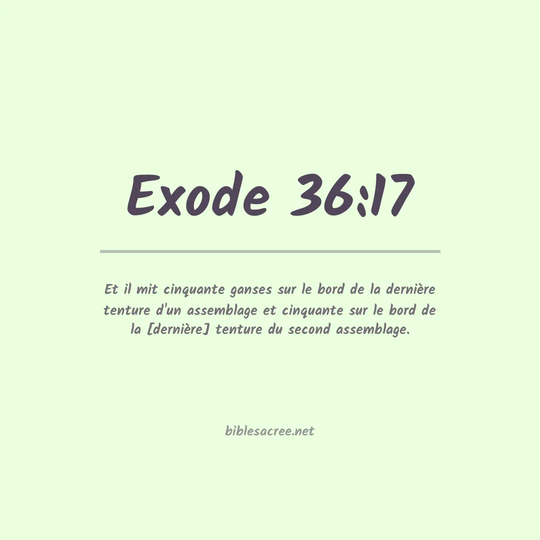 Exode - 36:17