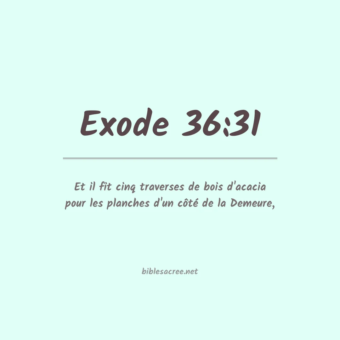 Exode - 36:31
