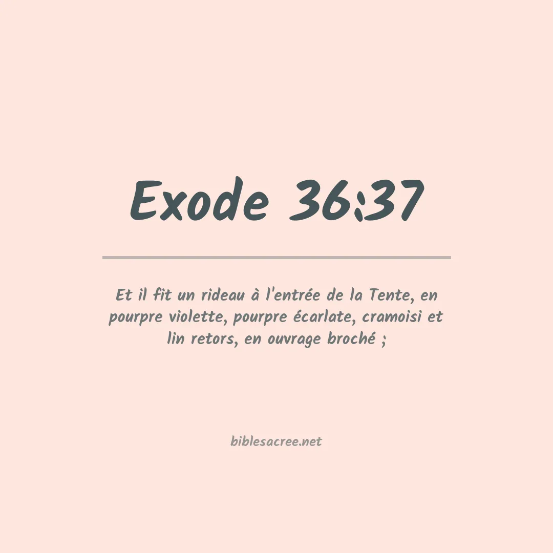 Exode - 36:37