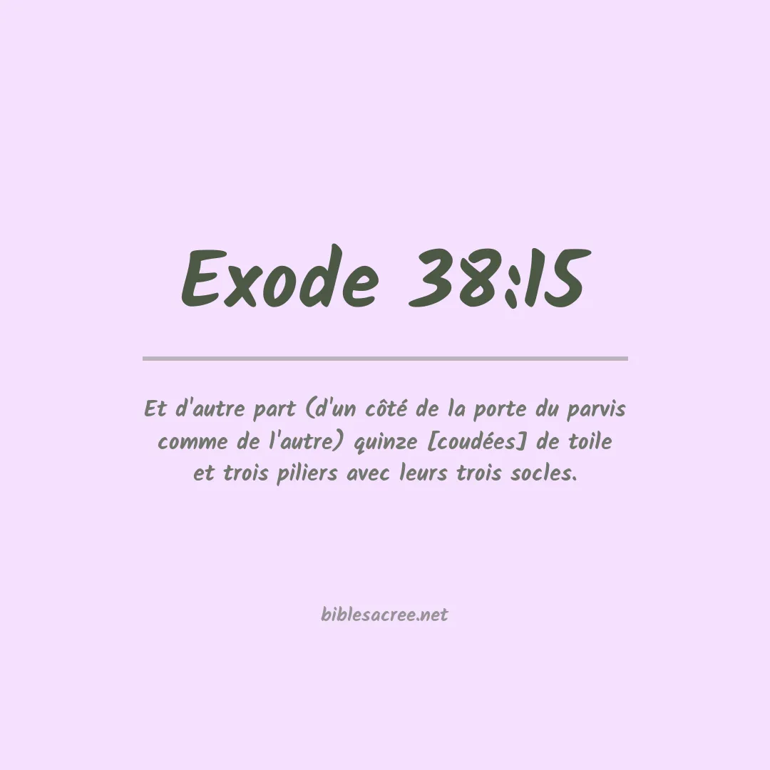 Exode - 38:15