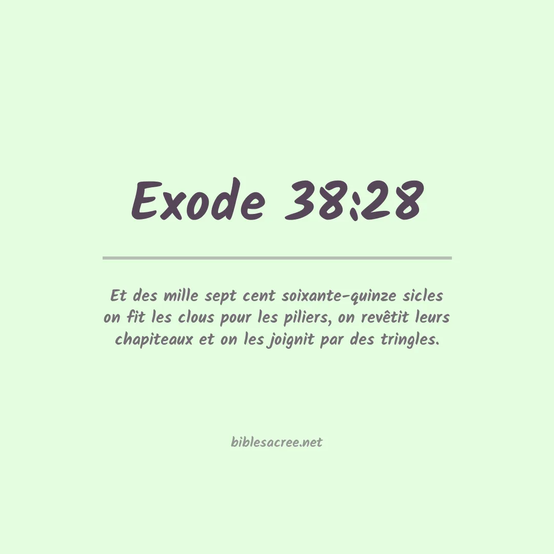 Exode - 38:28