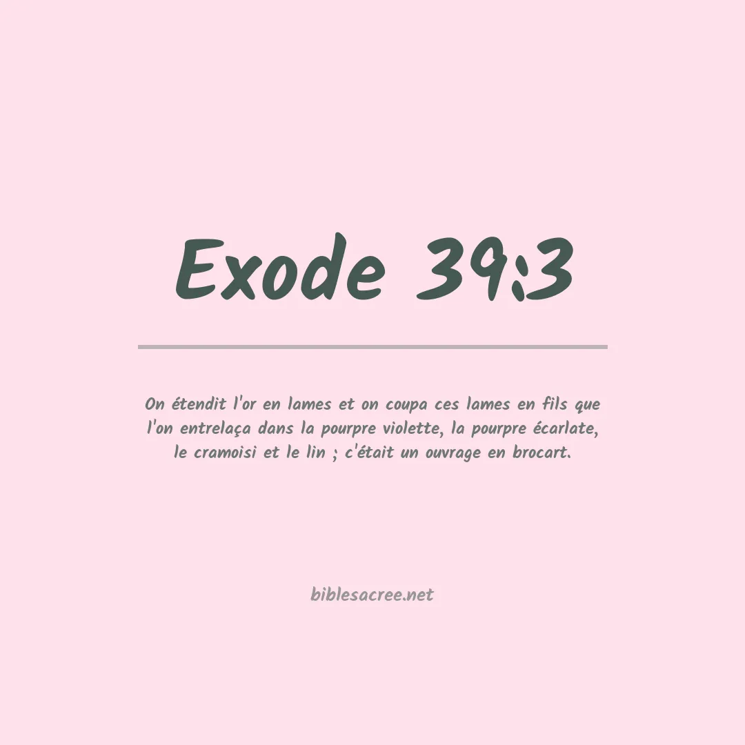 Exode - 39:3