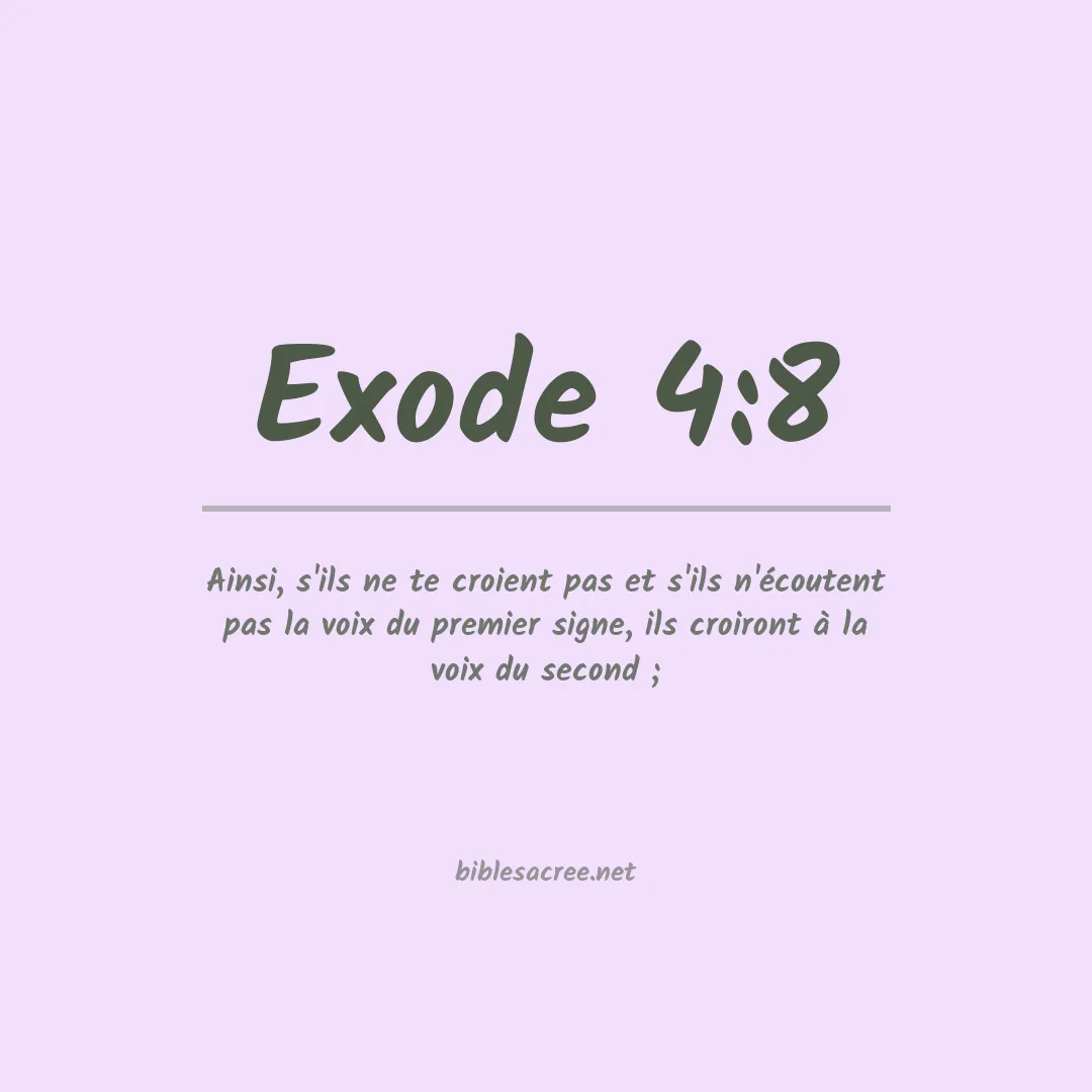 Exode - 4:8