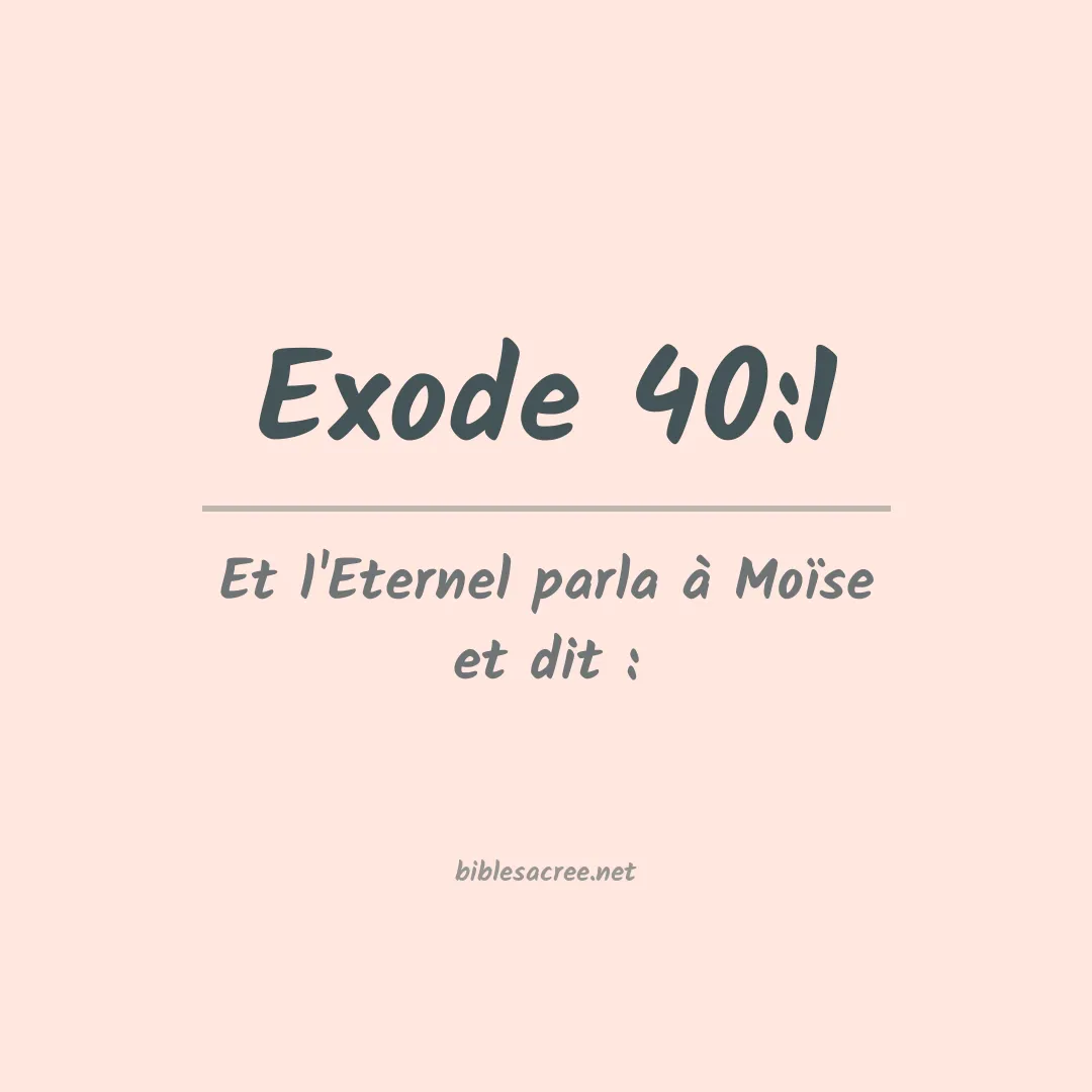 Exode - 40:1