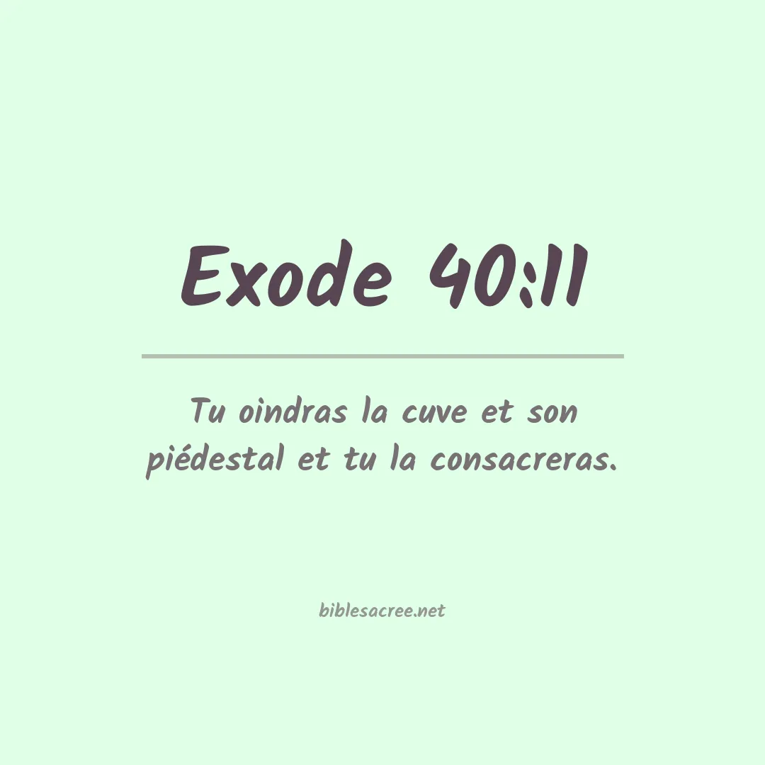 Exode - 40:11