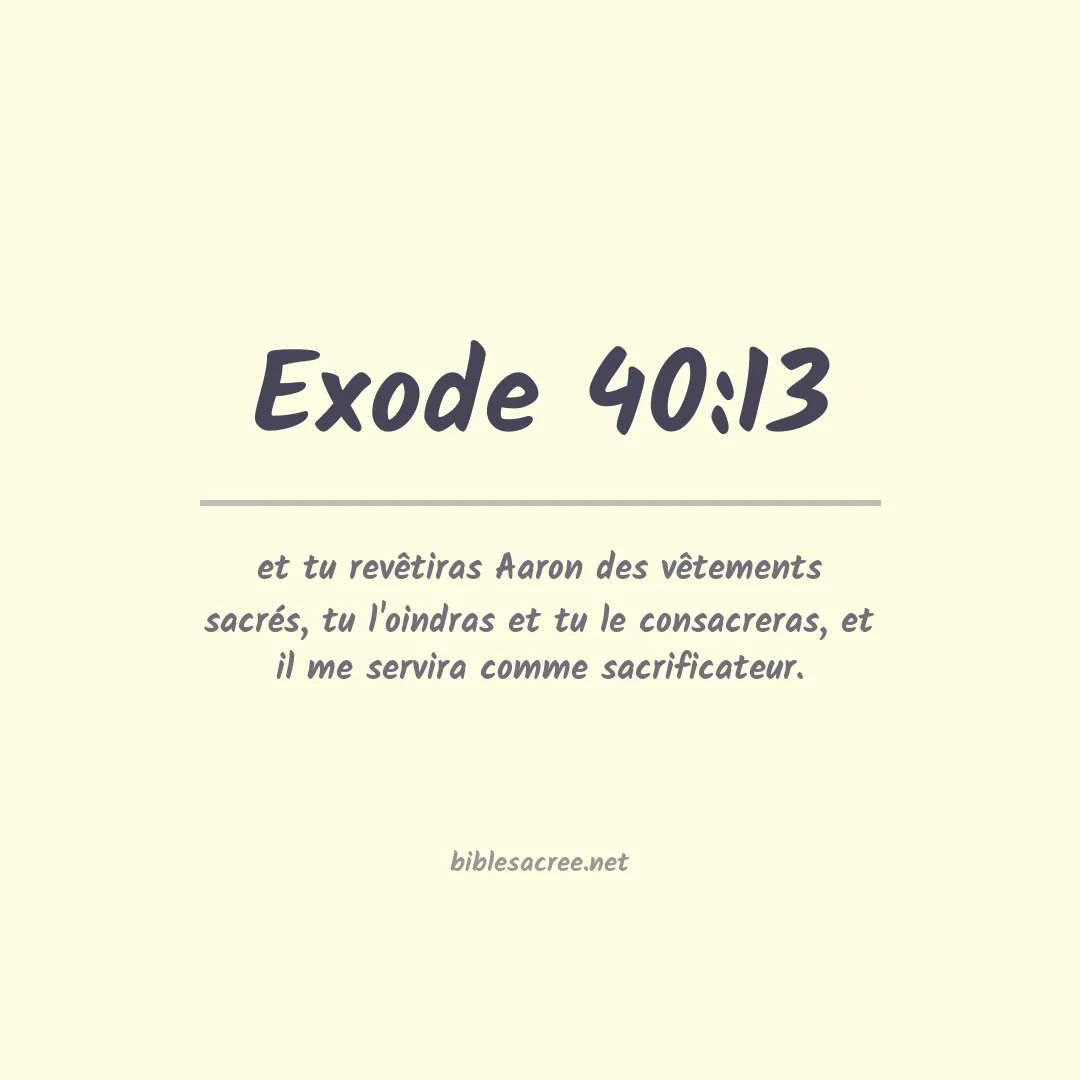 Exode - 40:13