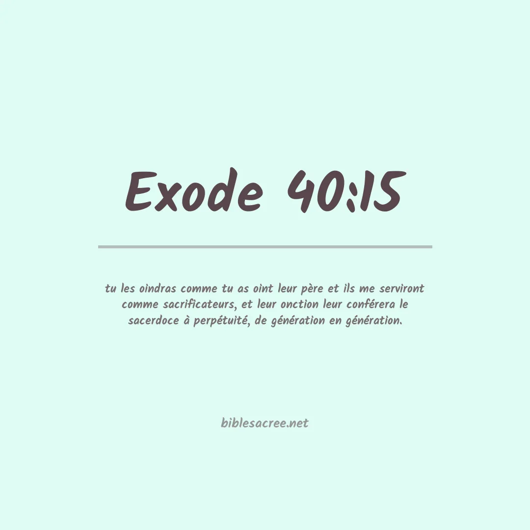 Exode - 40:15