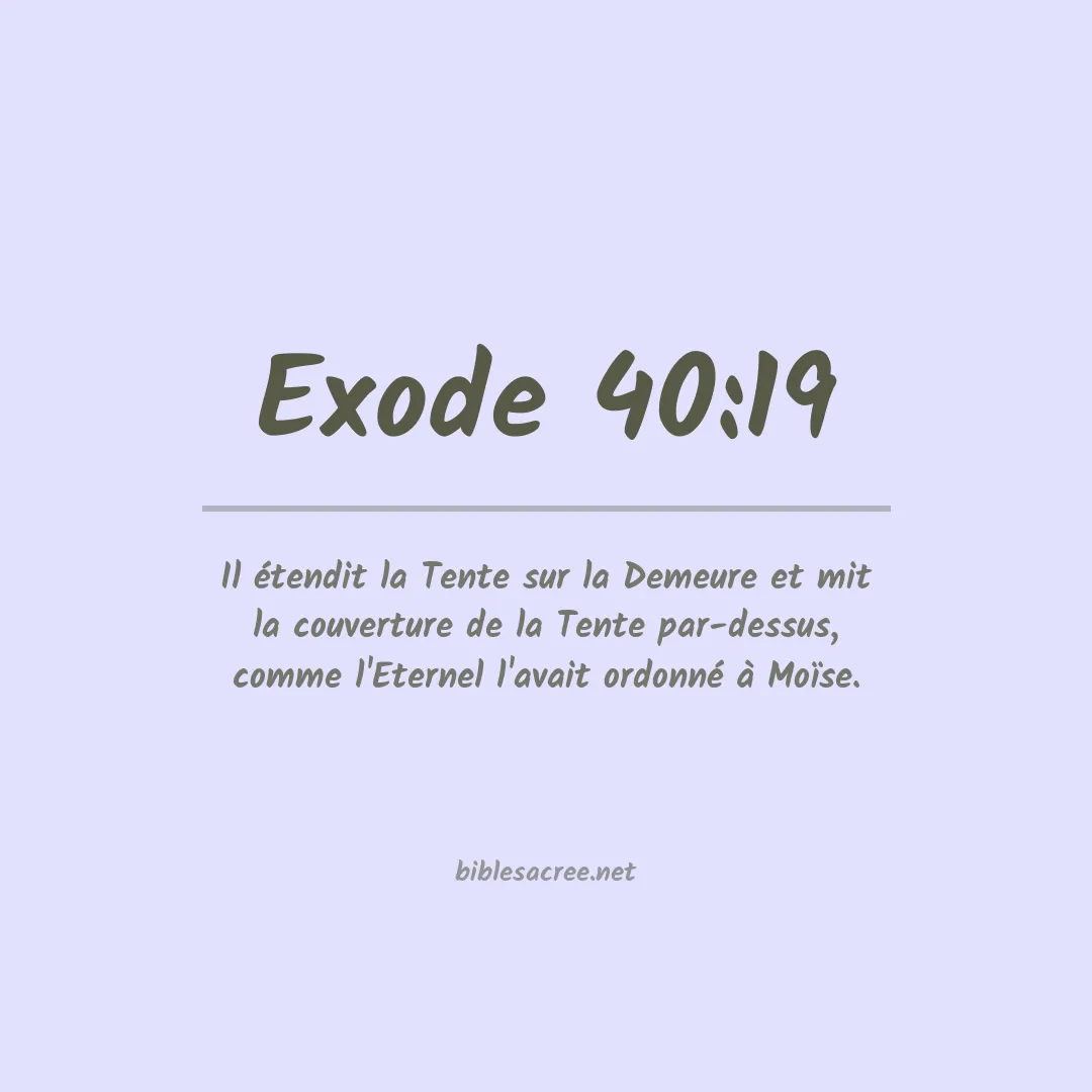 Exode - 40:19